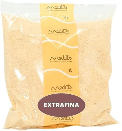 Meditts - Harina de Almendras Extrafina 500 gr | Harina Sin Gluten y Sin Azúcar | Apta para Dieta Keto, Paleo y Vegana | 100% Almendra Natural | Ideal para Repostería, Panificación y Cocina Saludable