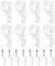 8 Sets Roman Blind P Clip, Plastic Clear Roman Roller Blind Chain Cord P Clips Hooks Child Safety Roller Clips with 8 Screws and 8 Plastic Pillars for Window Shades Bead Chains Loop Cords