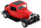 Haofy 1:32 Classic Vintage Alloy Car Model Antique Pullback with Open Doors for the Kids Education Collection, Classic (Red)