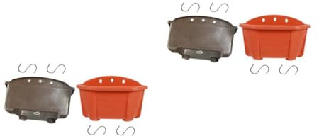 TOYANDONA 2 Ensembles Pot De Fleurs Suspendu Imité De Décoration De Jardin Crochets pour Intérieur Couleurs 2 Pièces * 2