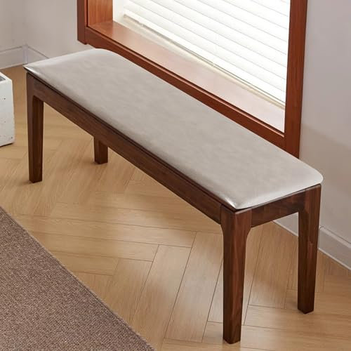 Wasserdichtes Lederstuhlkissen mit Reißverschluss, rutschfestes Sofa Sitzkissen für 2-3 Sitzer, Schaukelkissen, 200 x 30 cm, Grau - Stilvoll, Bequem