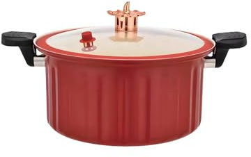 Con coperchio – Non bastone, pentole a pressione con manico per cottura a induzione della cucina, fornello elettrico, zuppa, salsa di riso, campeggio