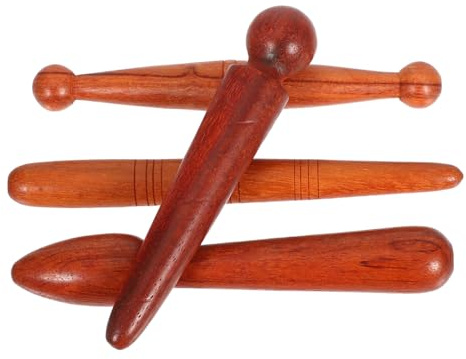 ZUNOXAZ 4 Stück Akupressur Massagegerät Aus Holz Manuelles Triggerpunkt Massagewerkzeug Fußreflexzonenmassage Meridian Fußmassagegerät Für Zuhause Und Tcm Anwendung