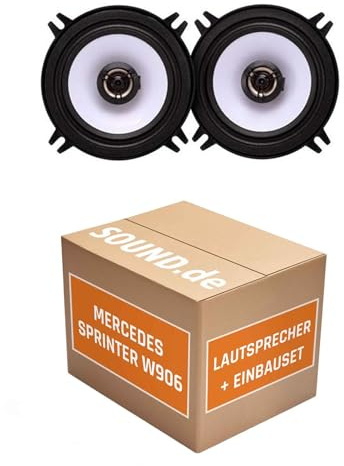 Lautsprecher Boxen Einbaupaket für Alpine SXE-1325S kompatibel mit Mercedes Sprinter W906 vorne | 2X Tief-Mitteltöner mit integriertem Hochtöner 200W MAX