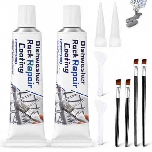 INNOVAYOU Grey Dishwasher Rack Repair Coating 100ml, Strong Adhesion Waterproof High&Low Temperature Resistant, Extend Service Life, for Repairing Rusted and Corroded Dishwasher Racks