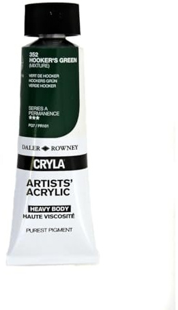 Daler-Rowney Cryla Acrylic 75 ml Hooker's Green, Professional Artists