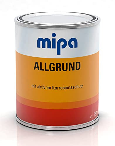 MIPA Allgrund Weiß Matt 750ml - Schnelltrocknende Grundierung für Eisen, Stahl, Zink, PVC, Aluminium & Holz mit Korrosionsschutz