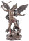 Erzengel Michale kämpft gegen Satan Sakrale Skulptur Bronzefarben Sammlerstück Dekoration Wohnraum Figur WU75361A4 Palazzo Exklusiv