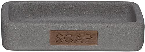 Sealskin Seifenschale Pierra, Polyresin, Farbe: Farbe: Grau