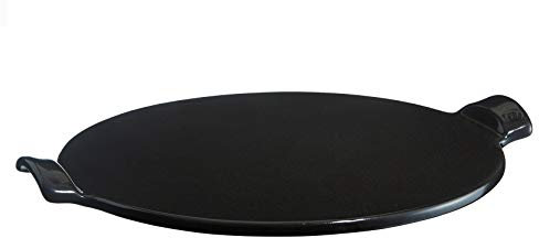 Emile Henry Eh797514 Plaque à Pizza Céramique Noir Fusain 39 X 38 X 7 cm