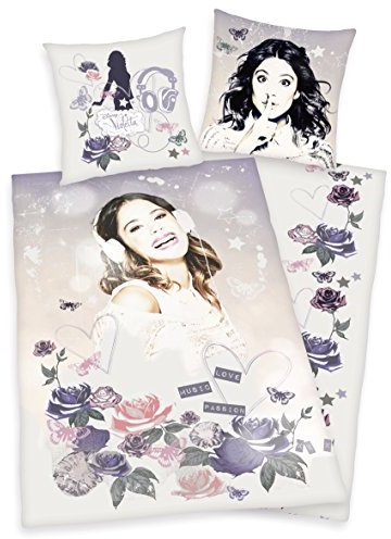 Herding DISNEY'S VIOLETTA Bettwäsche-Set, Wendekopfkissen, Bettbezug 135 x 200 cm, Kopfkissenbezug 80 x 80 cm, Microfaser