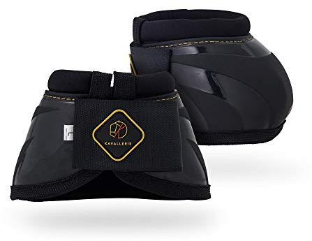 Kavallerie PRO-K Soft No Turn Bell Boots Ultimate Hoof Protection, with Anti-Spin Fastening System, Durable & Prevents Overreaching M-Black