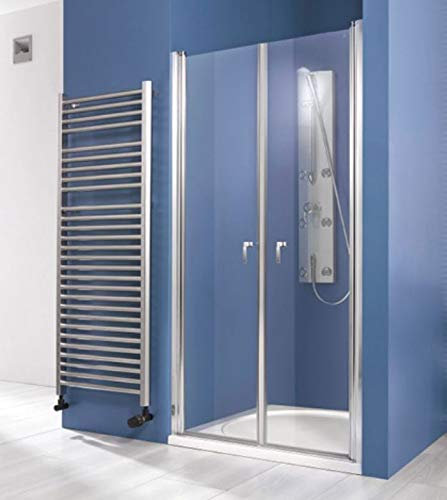 Porte de douche Nische sur mesure jusqu'à 1600 x 2200 mm (l x H), 2 pièces, ESG 6 mm, effet chromé