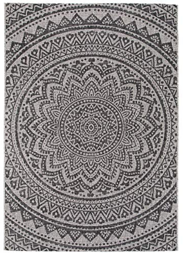 benuta Nest Teppich Cleo - Kunstfaser - Outdoor geeignet - Rechteckig & im Style: Geometrisch, Ethno-Style - Pflegeleicht für Wohnzimmer Schlafzimmer, Beige/Braun, 80x150 cm