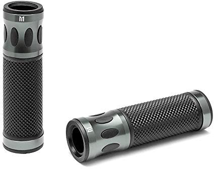 Motorrad Griffe Für 22mm Stangen - Grau - Eloxiertes Aluminium