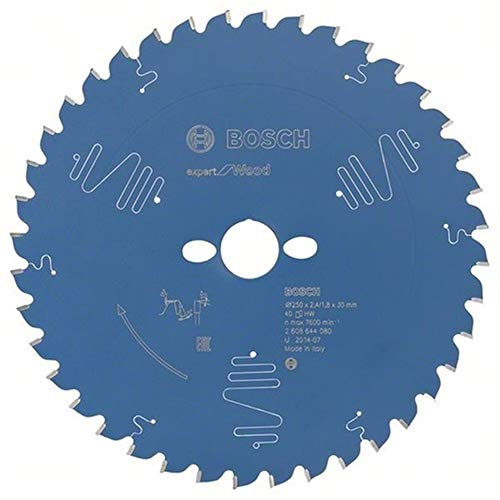 Bosch Professional 1x Kreissägeblatt Expert for Wood (für Holz, Sägeblatt Ø 250 x 30 x 2,4 mm, 40 Zähne, Zubehör Kreissäge)