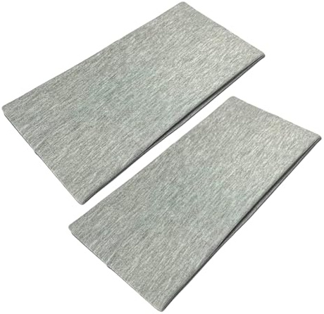 WESTEND CHOICE Extra breite Stirnbänder, 11 cm, einfarbig, dehnbar, Kylie-Stirnband, 2 Stück, Unisex-Bandeau-Stirnbänder für Damen und Herren, weiche Haarbänder, Yoga, Bandana, Stirnband (grau)