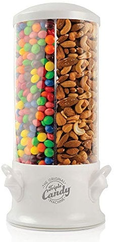 Handy Gourmet The Original Triple Candy Machine Distributeur de bonbons et noix Blanc nacré