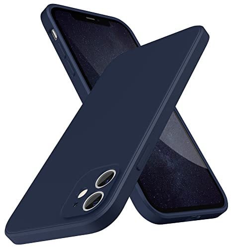 SURPHY Flat Silicone Case Compatible with iPhone 11 Case, Liquid Silicone Slim Fit Case (Individual Protection for Each Len) for iPhone 11 6.1, Midnight Blue