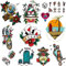 CARGEN Tatouages Temporaires Imperméables Vintage Tatouage pour Femmes Hommes Américain Traditionnel Tatouage Fleur Old School Autocollants pour La Fête