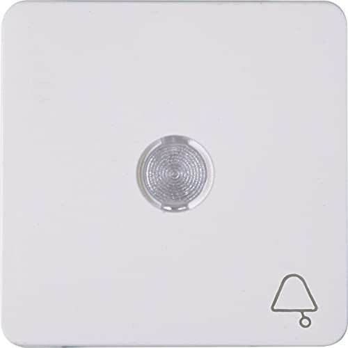 Kopp HK02 - Flächenwippe mit Linse und Symbol Glocke,Farbe: arktisweiß, 5er Pack, 330313009