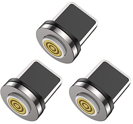 VAFOTON 5Pin lProduct Magnet USB Adapter [3Stück], Magnetisches Stecker Ersatzstecker Phone Staubschutz Verbinder für Megnetisches USB Ladekabel