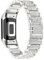ahayo Damen Armband für Fitbit Charge 5, Metalllegierung mit funkelnden Kristallen Bling Schnellverschluss Uhrenarmband für Fitbit Charge 5 Aktivitäts Tracker (Silber)