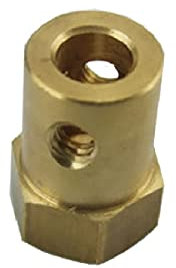 Hex Coupling Nuts 3.17mm Brass Coupler Trolley Tire Connector Joining M4 Screw D11.5mmxL18mm