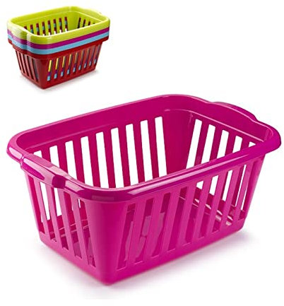 AC - Cesta para la Ropa Sucia - Forma Rectangular - Fabricado en Plástico - Cesto para la Colada - Almacenamiento - 26 x 60 x 40 cm - Color Surtido