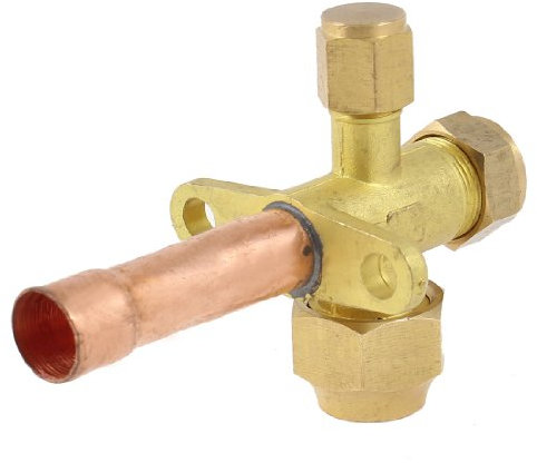 Ruilogod 1/2 PT Inlet Tri-Way Flare Rohr Split Ventil für Klimaanlagen