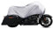 X AUTOHAUX - Funda para Moto Plateada, Talla XL, Ligera, Media Funda, para Exteriores, Impermeable, Protector de Lluvia y Polvo, para la mayoría de Motos Full, Touring y Cruiser