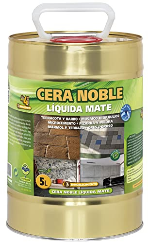 Monestir Cera Noble Líquida Mate para encerado de barro y suelos de Terracota, mármol envejecido y mosaico hidráulico 5L