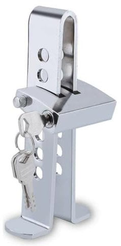 Blocco antifurto per freno e frizione, in acciaio inox, protezione di sicurezza, strumento di sicurezza per auto, blocco del pedale dell'acceleratore con 3 chiavi