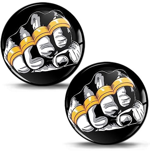 SkinoEu 2 x Aufkleber 3D Gel Silikon Faust Stickers Boxing Autoaufkleber Auto Motorrad Fahrrad Fenster Telefon Laptop PC Tablet Tür PS 32