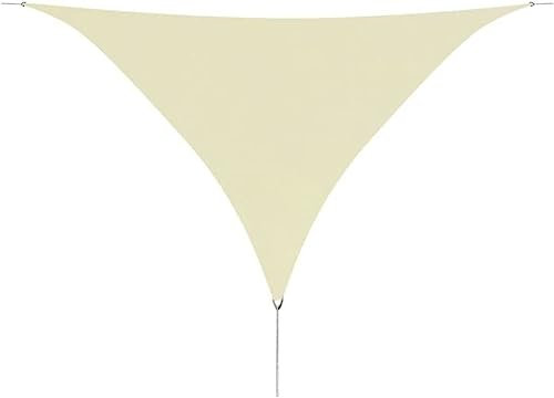 Sonnensegel Dreieck 3,6x3,6x3,6m UV-Schutz & Wetterschutz Sonnenschutz Set inkl. Befestigungsseile, für Balkon, Terrasse, Camping, Polyester Beige
