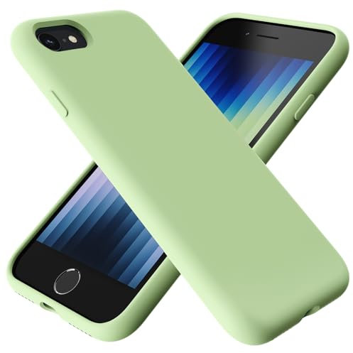 TAXXOE Liquid Silicone Case Compatible with iPhone SE 2020/2022, iPhone 8/7, 4.7 Inch, Soft-Touch, Shockproof, DustProof, Antiskid Full Body Phone Cover for iPhone SE - Mint Green