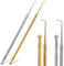 2 Stück Wimpernkamm Lash Lift Tool Kit Edelstahl Wimpernlifting Seperator Professionelles Wimpern Bürste Lash Lift Zubehör Metall Wimperntrenn Werkzeug (Gold und Silber)