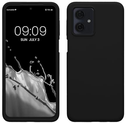 kwmobile Carcasa Compatible con Motorola Moto G54 5G Funda - Case TPU y Silicona antigolpes - Apto Carga inalámbrica - Negro
