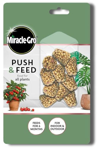 AMK® Miracle Gro Push & Feed Food For All Plants Indoor Outdoor Pack of 10 Cones All Purpose Plant Fertiliser Lasts Up To 6 Months