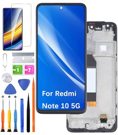 HLYGZX Pantalla original de repuesto para Xiaomi Redmi Note 10 5G / Note 10T 5G pantalla LCD, para Xiaomi Poco M3 Pro 5G, pantalla táctil digitalizador, kit de piezas de reparación (negro con marco)
