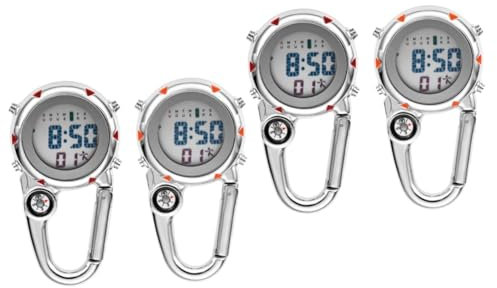BESPORTBLE 4pièces Montre Multifonction avec Clip pour pour Randonneurs Et Activités De Plein Air