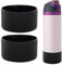 WK IEASON 2Pcs Silicone Water Bottle Boot for Owala 32oz, Protective Flask Bottom Cover Base for Owala FreeSip Twist and Flip Flask Bottles (Diamond Blackx2, 32OZ)