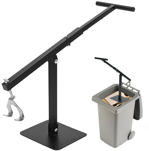 mosegor Manuelle Müllverdichter, Müllpresse Mülltonne für Hausmüll, Restmüll, Plastik, Berührungsloser Müllverdichter mit verstellbarem Griff, Hausmüllpresse Metal für Küche, Garten, Restaurant