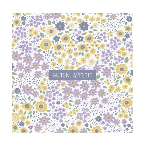 Grafik Werkstatt Servietten mit Spruch | 20 Stück | 12,5 x 12,5 cm | gelb | Guten Appetit