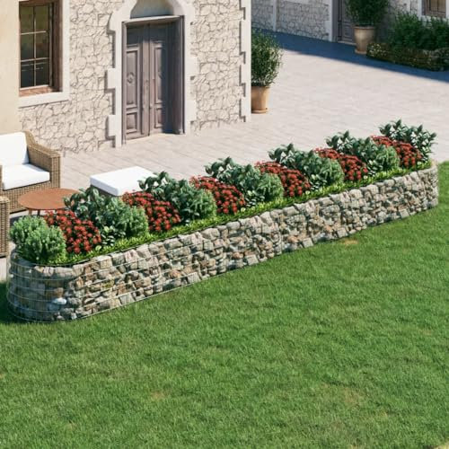 Gabionen-Hochbeet Verzinktes Eisen 600x100x50 cm,jiangboyue-152044