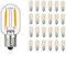 wenwendianzi T20 LED-Nachtlichter, 1 W, röhrenförmige Glühlampe, dimmbar, E12, E14, Radio-Kühlschranklampe, 2200 K, 2700 K, 4500 K, 6000 K, Ersatzlampen(Super Warm 2200K,25PCS T20 BULB_E12 110V_YES_1W