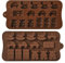 UR URLIFEHALL Lot de 2 moules en silicone en forme de cheval à bascule en forme d'ours pour la cuisson des aliments, des gâteaux, des glaçons, du savon, des muffins, des brownies