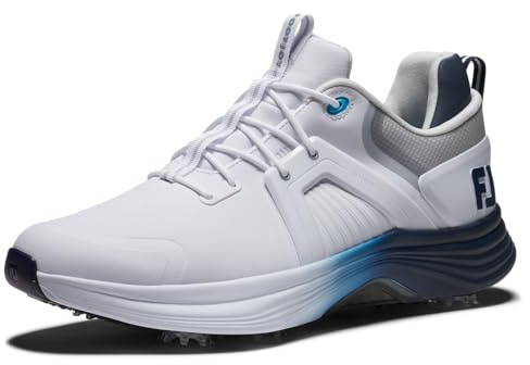 FootJoy Men's Hyperflex Carbon Golf Shoe, White/Navy/Blue, 6 UK Medium