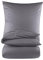BaSaTex Renforcé Bettwäsche Set | 100% Baumwolle | 155x220 cm + 80x80 cm | Reißverschluss | Anthrazit