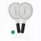 Coppia Racchettoni Beach Tennis in Legno Forato – Manico Morbido EVA Antiscivolo – Pallina Inclusa – Resistenti per Spiaggia, Parco, Giardino (WHITE)